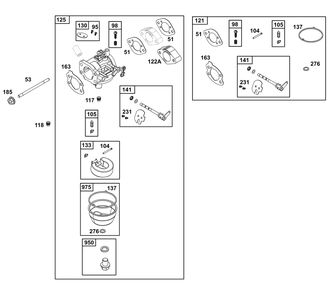 Part Location Diagram of 847049 Briggs and Stratton Carburetor